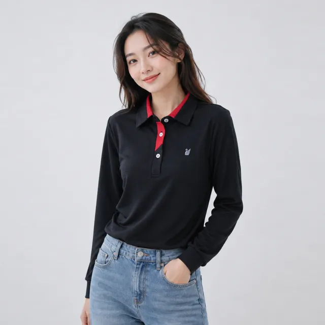 【遊遍天下】女款抗UV防曬涼感吸濕排汗機能長袖POLO衫GL1036(M-5L大尺碼)