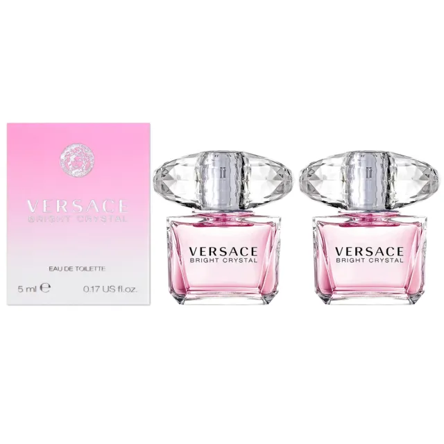 【VERSACE 凡賽斯】香戀水晶女性淡香水5ml 小香 X2入組 (專櫃公司貨)