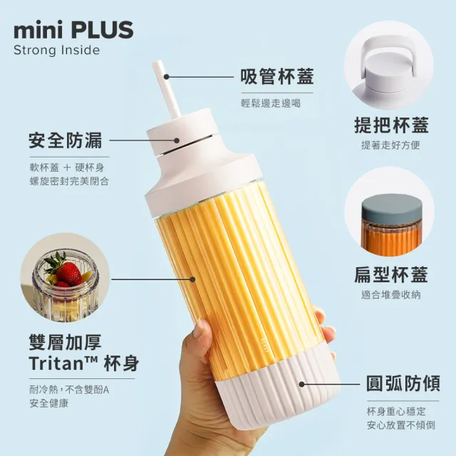 【BEAST】美國NO.1「超值大全配組」《mini PLUS｜小野獸》破壁x調理x戶外｜全營養萃取戶動能量調理果汁機
