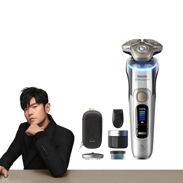 【Philips 飛利浦】XP9404 旗艦AI奢享旋護式電鬍刀 (周杰倫同款/AI光圈感測/乾濕兩用/5種模式/官方直營)