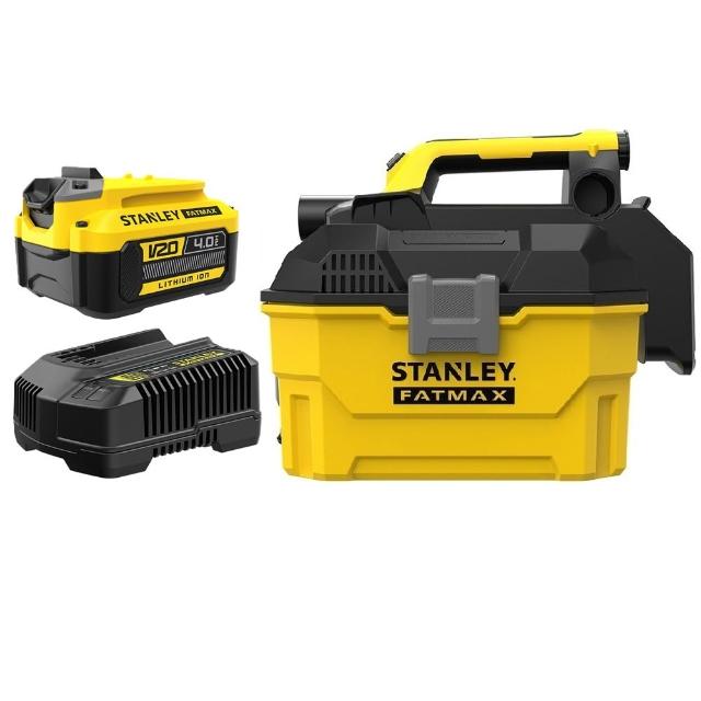 【Stanley】美國 史丹利 20V Max FM 乾濕兩用集塵器(空機)+SB204電池*1+SC200充電器*1(SCV002+SB204+SC200)