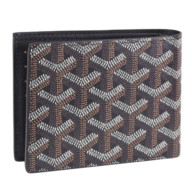 【GOYARD 高雅德】Victoire 品牌標誌印花雙層對折8卡短夾(咖黑)
