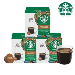 【NESCAFE Dolce Gusto】STARBUCKS 星巴克家常美式咖啡膠囊12顆x3盒(適用雀巢多趣酷思咖啡機)
