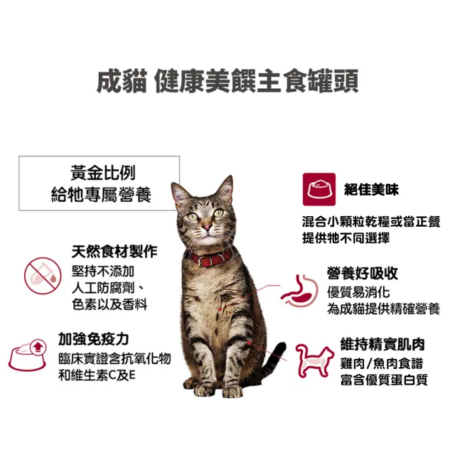 【Hills 希爾思】官方直營 成貓/幼貓/高齡貓 主食罐頭 79公克/28盎司 ×24入(貓罐頭/濕糧/貓主食罐)