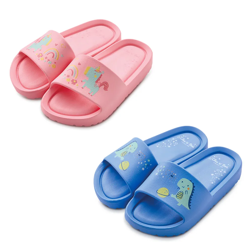 【奇哥】童趣可愛兒童拖鞋 16-18cm(2款選擇)