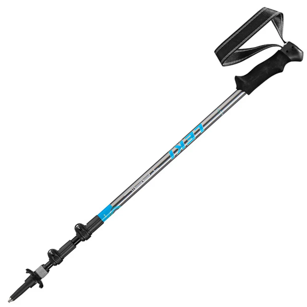 【LEKI】日本限定款 Trail Lite AS 泡綿握把鋁合金雙快扣 DSS 避震三節式登山杖(65023261)