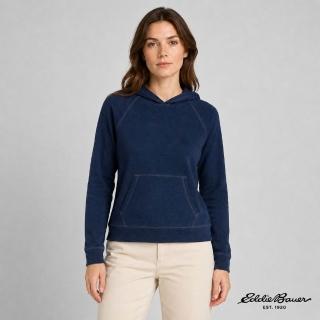 【Eddie Bauer】女性長袖棉質親膚連帽上衣 深藍 21690144