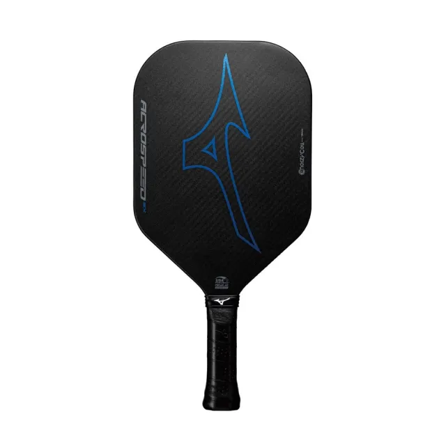 【MIZUNO 美津濃】匹克球拍 ACROSPEED SX 無邊框 USAPA認證 (63GPB62100碳黑x藍)