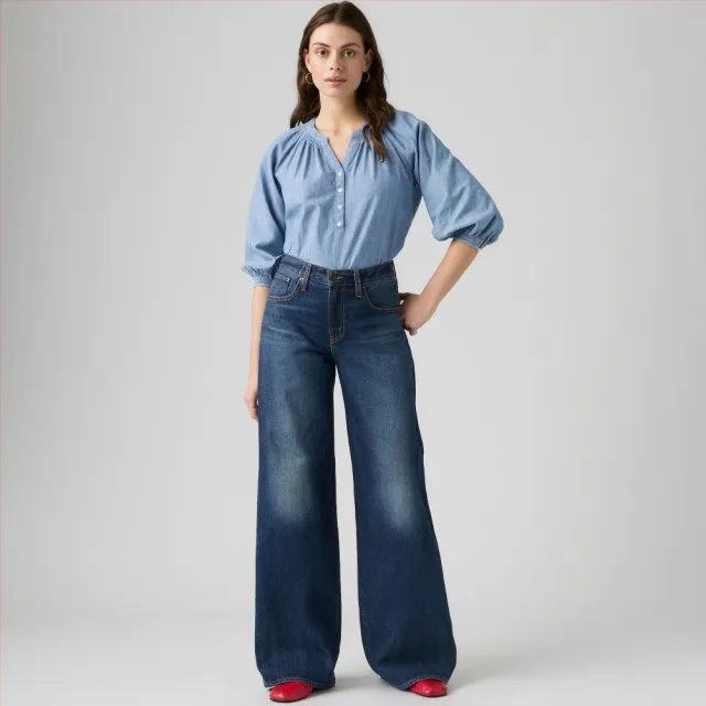 【LEVIS】女生牛仔褲 直筒褲 寬褲 錐形褲 女生褲子 提臀 多款任選 熱賣單品