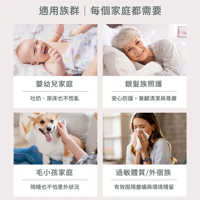 【mo select】床包+枕套合購 輕盈防護防水立體床包式保潔墊-單人/雙人/加大/特大 任選(mo選)