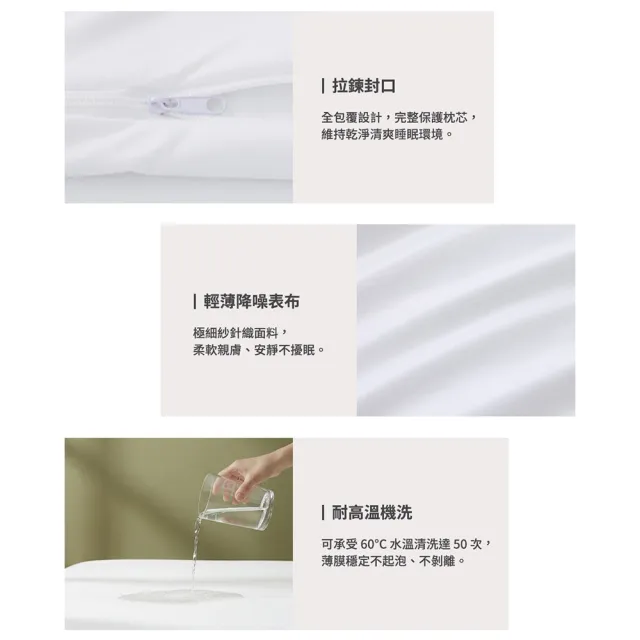 【mo select】床包+枕套合購 輕盈防護防水立體床包式保潔墊-單人/雙人/加大/特大 任選(mo選)