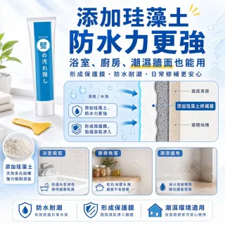 【寶媽咪】超值修繕組-先補牆再粉刷壁癌汙損(加贈刮板*1/牆壁補牆膏/無甲醛/防黴不泛黃/牆壁裂縫/災後修繕)