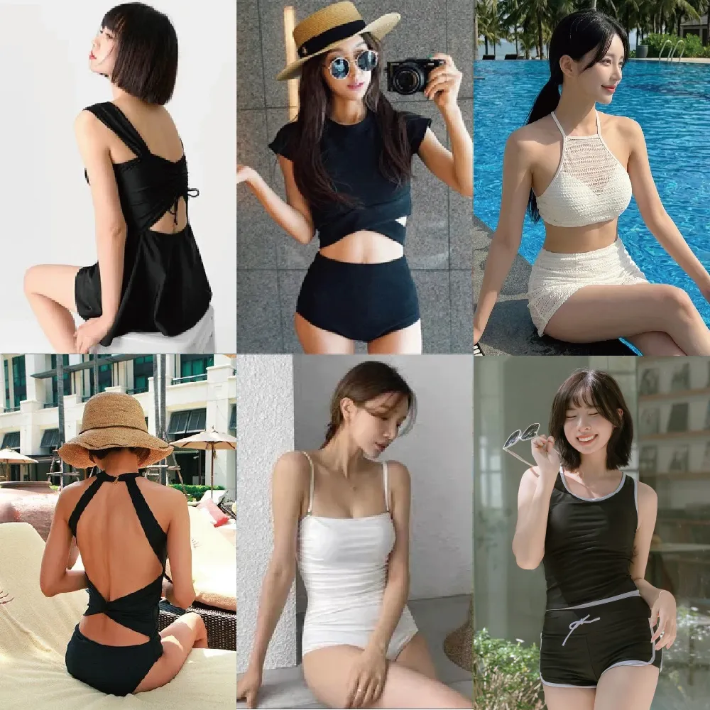 【SeasonsBikini 】連身泳裝泳衣顯瘦美背 -組合-大尺碼(連身泳裝 女泳裝 兩件式泳裝 連身顯瘦美背)