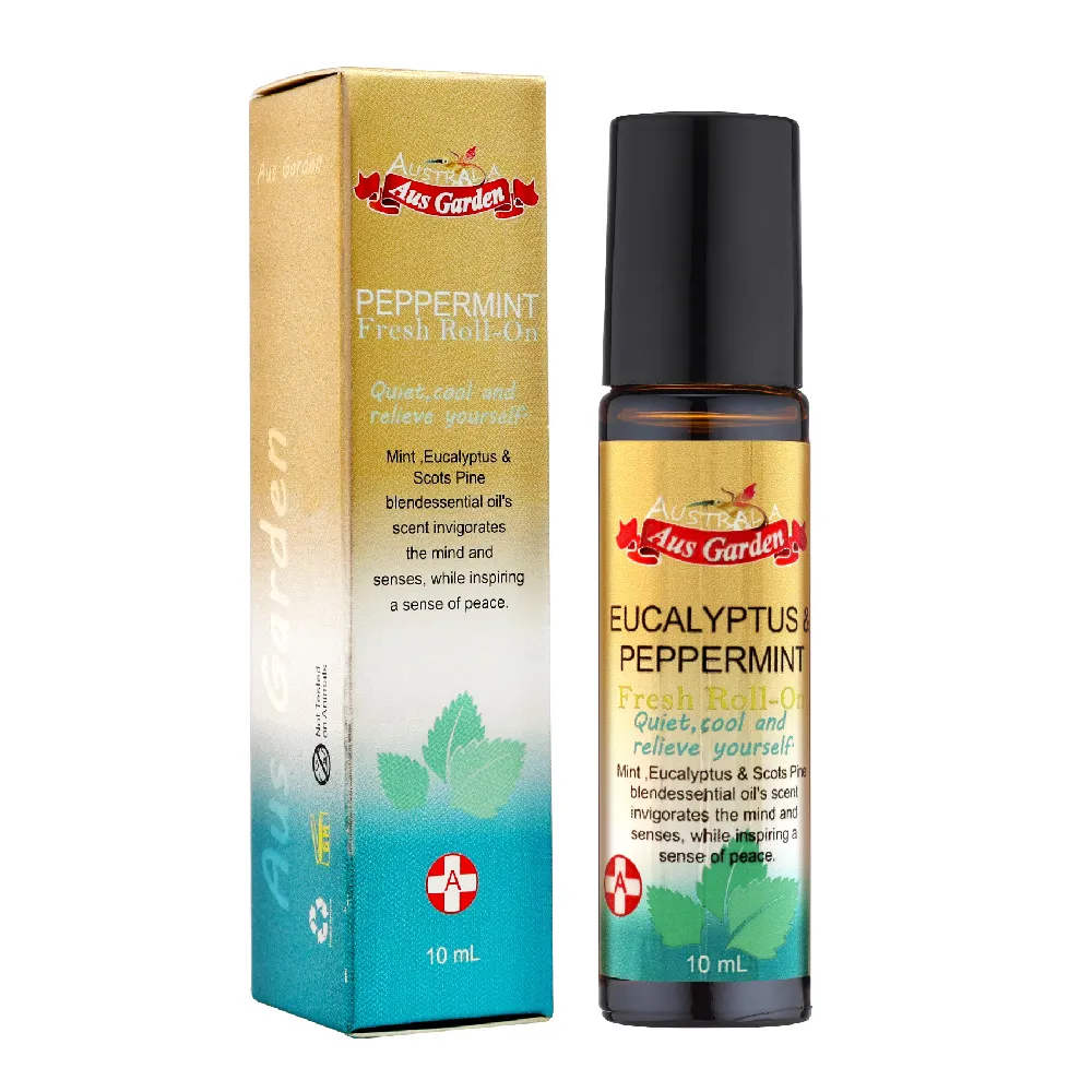 【Ausgarden 澳維花園】薄荷尤加利怡神舒涼滾珠精油10ml(澳洲天然植萃清涼舒緩滾珠精油)