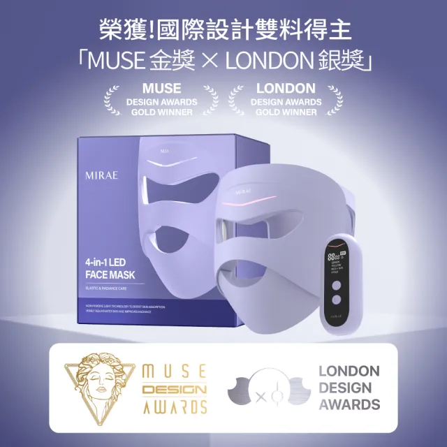 【MIRAE 未來美】LED嫩膚未來光面罩(嫩膚美容面膜儀)