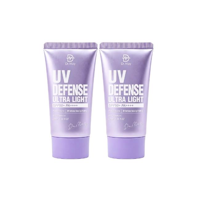【Dr. May 美博士】新上市!專業紫潤白清爽防曬 SPF50+PA++++40ml(二入組)