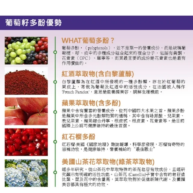 【草本之家】葡萄籽多酚膠囊6入組60粒/入(燕麥纖維.葡萄子.綠茶.蘋果.紅石榴)