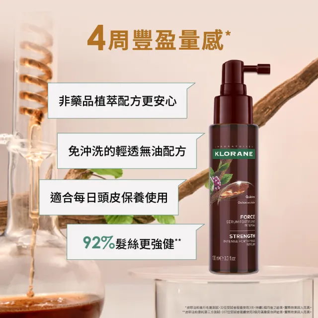【KLORANE 蔻蘿蘭】官方直營 植萃養髮強韌精華液100ml(升級版)3入組
