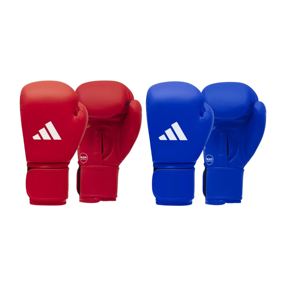 【adidas 愛迪達】IBA認證真皮拳擊手套(初學者 專業訓練 拳擊 泰拳 散打 自由搏擊)
