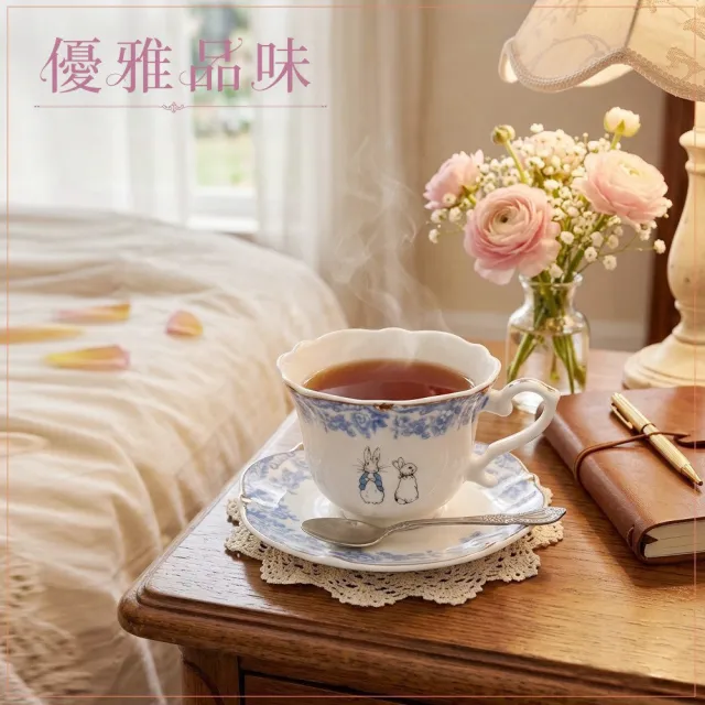 【PETER RABBIT 比得兔】Peter Rabbit 比得兔｜藍庭花語｜經典咖啡杯盤組 200ml