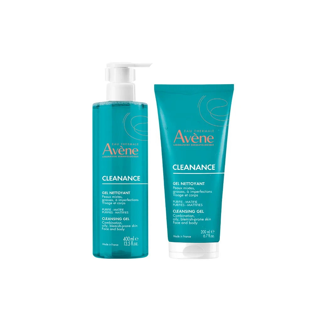 【Avene 雅漾】控油舒緩潔膚膠600ml重量組(洗面乳/沐浴)