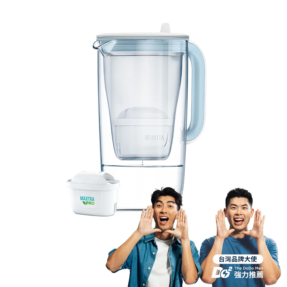 【BRITA】官方直營 玻璃濾水壺+MXPRO濾芯1入(共1壺1芯)