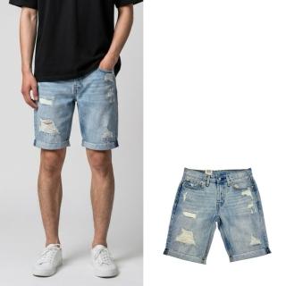 【LEVIS】Levis 511 刷破短褲 尺碼偏小 刷破 牛仔褲 短褲 修身 丹寧 破壞 牛仔短褲 平輸品(牛仔褲8475AI5)