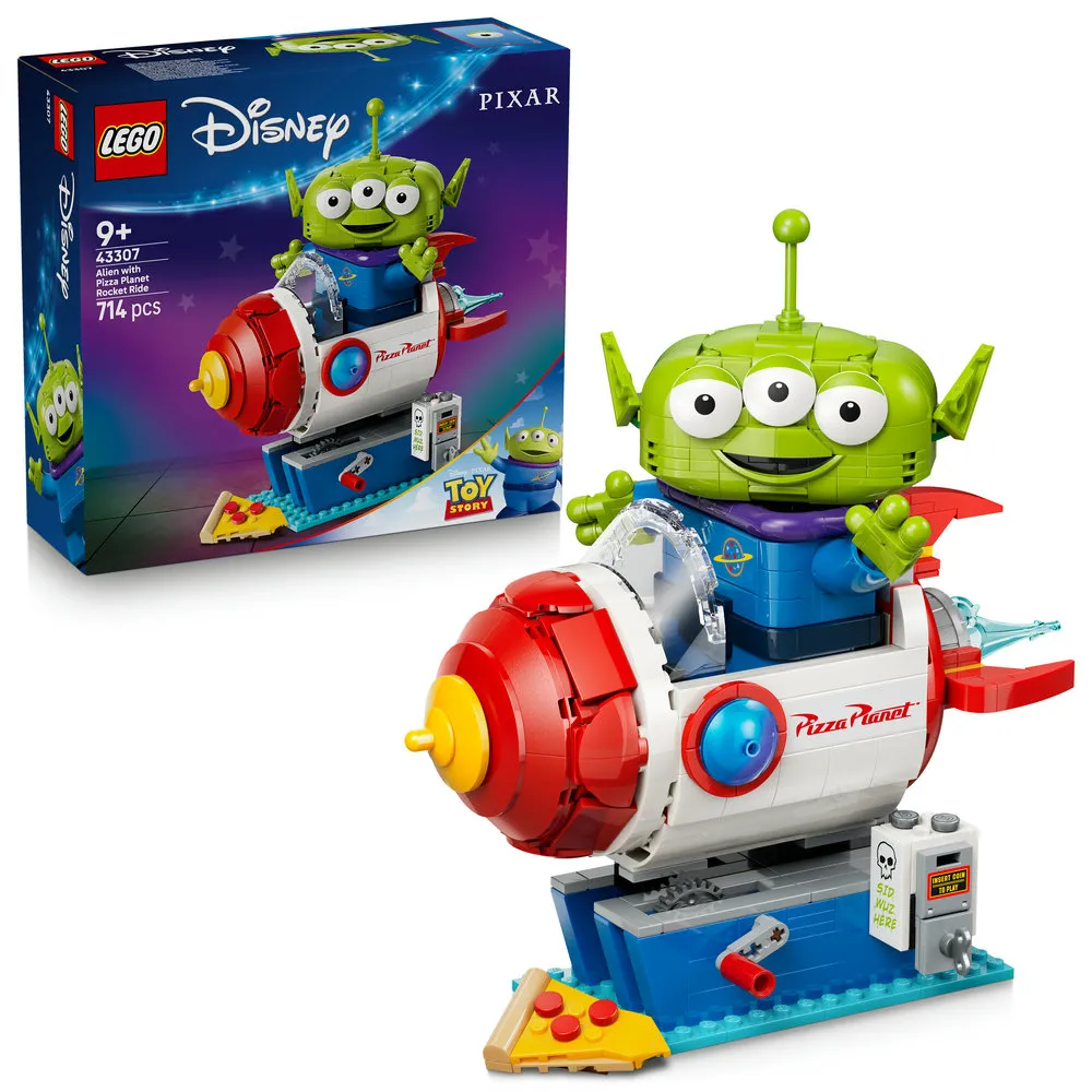 【LEGO 樂高】迪士尼系列 43307 三眼怪和披薩星球火箭(玩具總動員 皮克斯 禮物 玩具)
