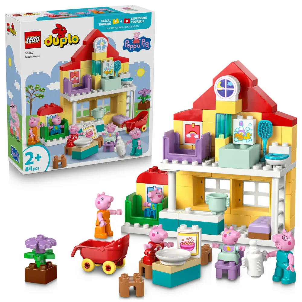 【LEGO 樂高】得寶系列 10467 家庭住宅(佩佩豬 學習遊戲 幼兒玩具 積木)