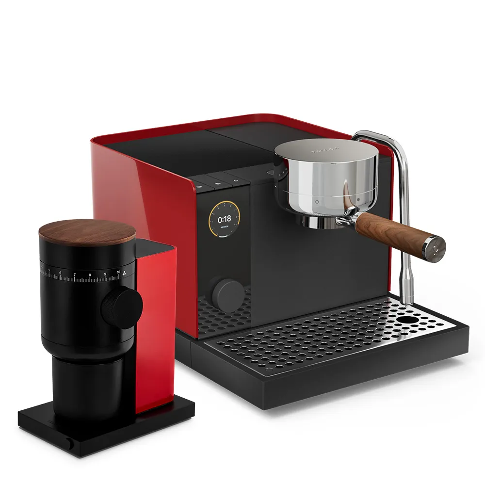 【FELLOW】Espresso Series 1 半自動義式咖啡機 + Opus2 錐刀磨豆機 (櫻桃紅)