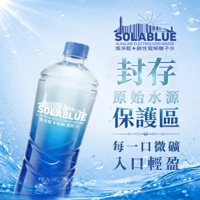 【SOLABLUE 潗淨藍】PH8.5 電解還原鹼性水 400mlx2箱(共48入 天然微礦 鹼性水 礦泉水 官方直營)