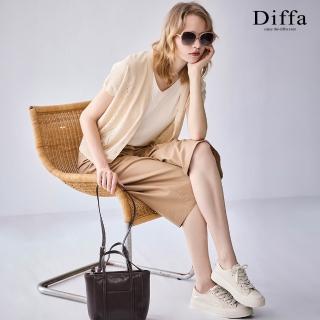【Diffa】貼袋A字七分寬褲-女