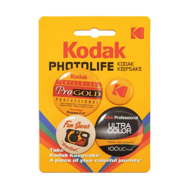 【KODAK Apparel】官方旗艦館 柯達 中性 徽章 / Pro-Gold 專業金屬檔案徽章組 / KB635020MUL