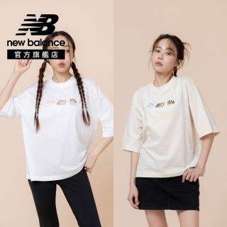 【NEW BALANCE】NB 趣味插畫短T 女性 杏/白 WT62C1ZULIN WT62C1ZUWT(美版 版型偏大)