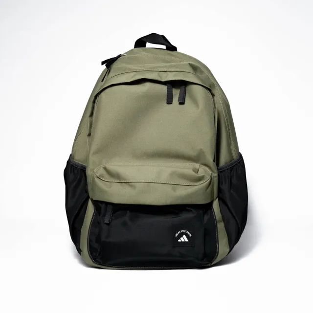 【adidas 愛迪達】Mh Material Bp 後背包 運動包 休閒包 筆電隔層 上班 學生 綠黑(KR5113)