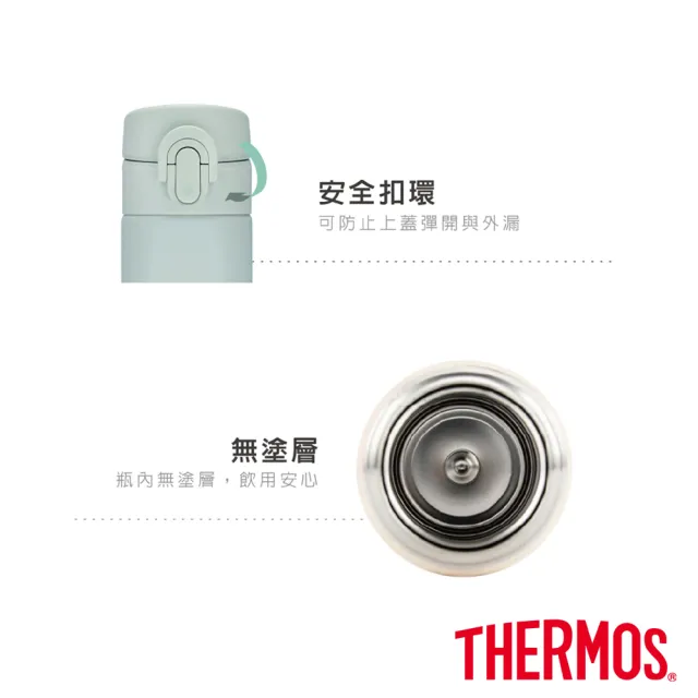 【THERMOS 膳魔師】不鏽鋼彈蓋真空保溫瓶400ml(JNI-403)