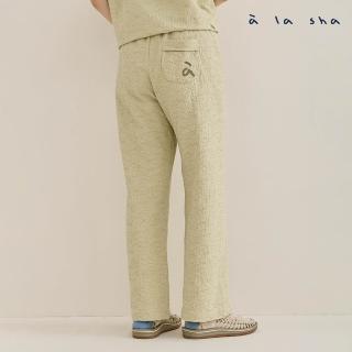 【a la sha】特殊組織布長褲