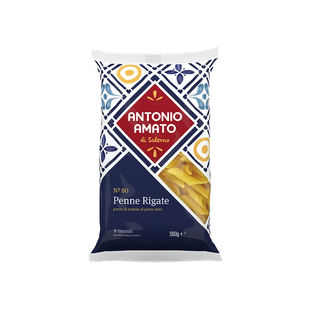 【ANTONIO AMATO 阿瑪特】義大利 尖筆麵 斜管麵 500g