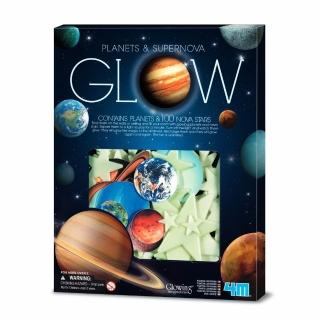 【4M】螢光太陽系貼片