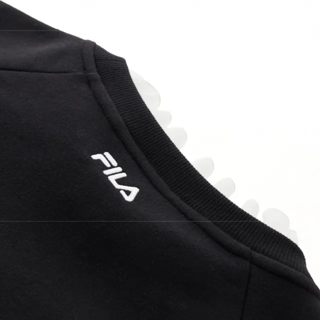 【FILA】女長袖圓領T恤-黑色 5TEA-5452-BK