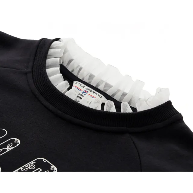 【FILA】女長袖圓領T恤-黑色 5TEA-5452-BK
