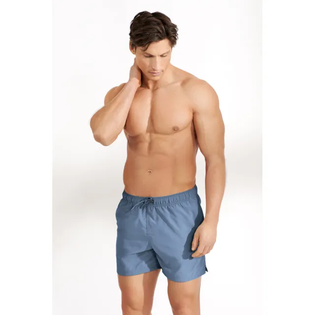 【Bread & Boxers】Swim Trunk 吸濕快乾短褲 - 煙灰藍