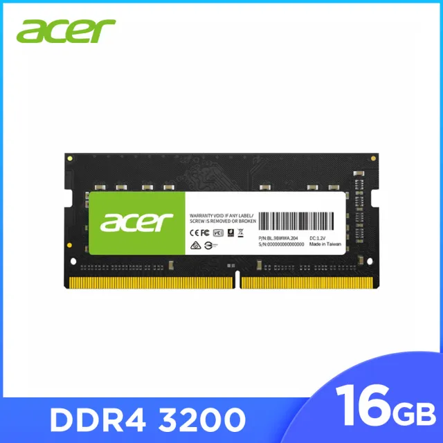 【Acer 宏碁】Acer 宏碁 SD100 DDR4 3200 16GB 筆記型記憶體