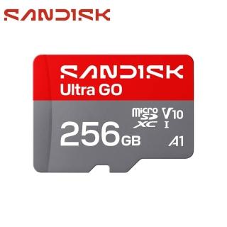 【SanDisk 晟碟】〔全新版〕256GB Ultra GO microSDXC UHS-I A1 記憶卡 (讀取190MB/s 原廠10年保固)