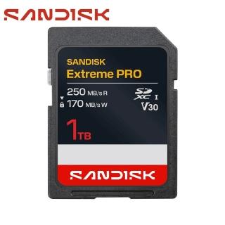 【SanDisk 晟碟】〔全新版〕1TB Extreme PRO SDXC 4K V30 記憶卡 (讀取250MB/s 原廠有限永久保固)