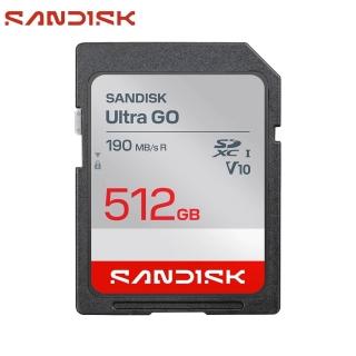 【SanDisk 晟碟】〔全新版〕512GB Ultra GO SDXC UHS-I C10 記憶卡 (讀取190MB/s 原廠10年保固)