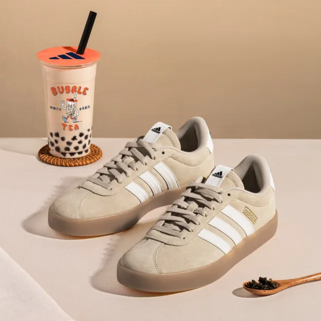 【adidas 愛迪達】TAIPEI BUBBLE TEA X VL COURT 運動休閒鞋 滑板 德訓鞋 復古 男鞋/女鞋 LC4054