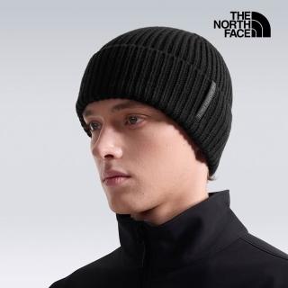【The North Face】北面男女款黑色舒適保暖毛帽｜8HMRJK3