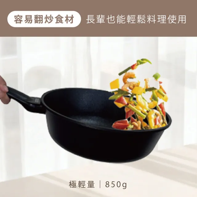 【ICUCI】韓製超耐磨極輕不沾炒鍋28cm(兩款任選)