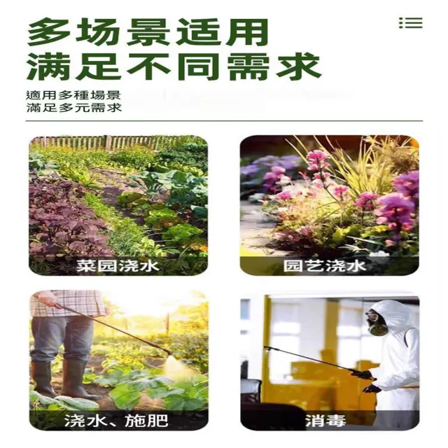 【AnDa 安達】6升灑水壺便攜式農用噴水壺澆花家用戶外小型消毒 防水2檔 電量顯示